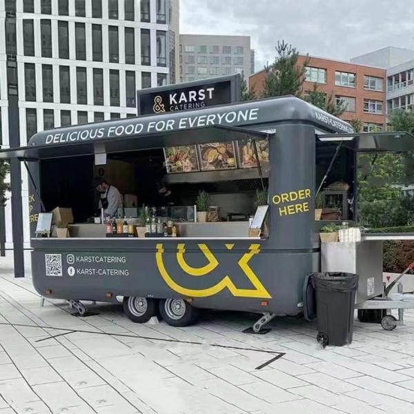 Hotdog Cart Ice Cream Beer Bar and Soft Drinks Mobile  Food Truck 600KG to 1400KG