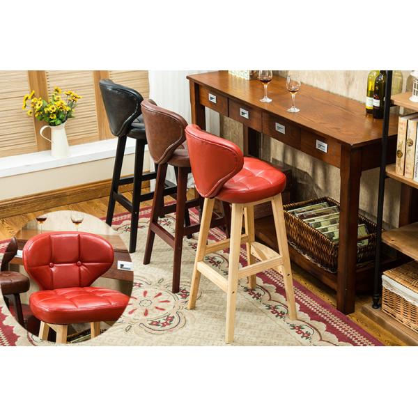 Mail packing Y Modern Antique Upholstered Wooden Bar Chair Stools Leather High Chair for Bar Table at Affordable