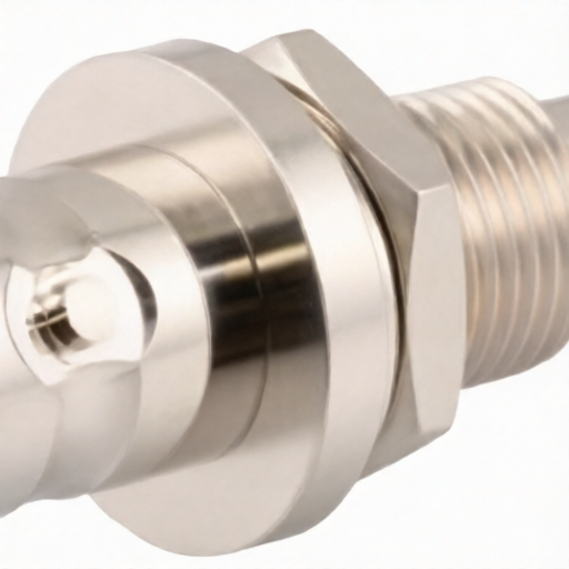 SMA female to BNC female straight bulkhead adapter L-com LCAD30027 designed for