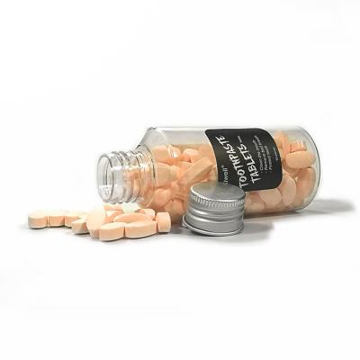 Contagens Chewable naturais da tabuleta 60 do dentífrico da hortelã recarregável para acampar