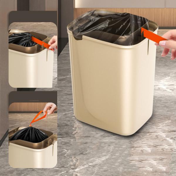 Living Room Bedroom IPX5 Waterproof Intelligent Electronic Motion Plastic Trash Can with Power Display