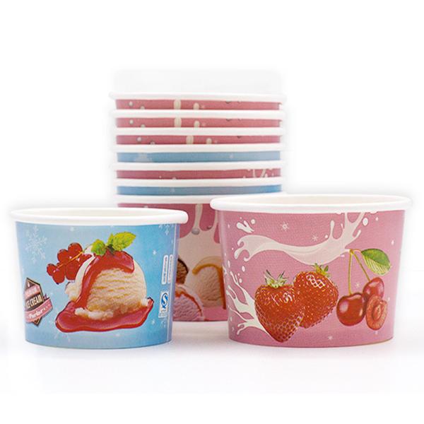 270ml Customized Request Disposable and Biodegradable Ice Cream Bowl in Paper Material