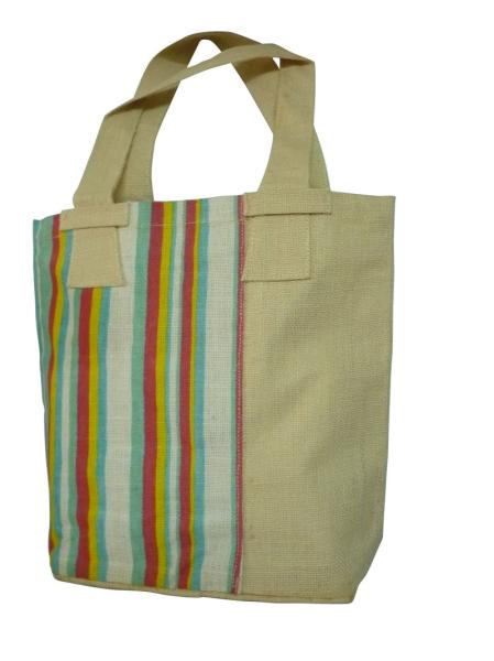 Water Proof Paste Green Earth Gunny Bag, Handle Cotton Weaving Reusable Carrier Bags