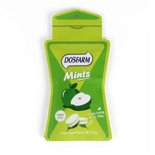 Doces dados forma ovais refrigerando do gosto de Sugar Free Mint Green Apple completos da vitamina C