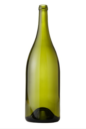 Шардоне 750 мл. Стеклянная бутылка на заказ с бургундской формой и пробкой