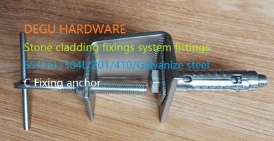 C acnor,Anchor body,stainless steel angle and plate,stone fixings,stone cladding,Z bracket