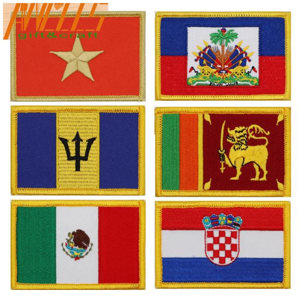 Haiti Flag Embroidered Patch Haitian Country Flag Embroidered Blazer Badge Patch Sew Iron On