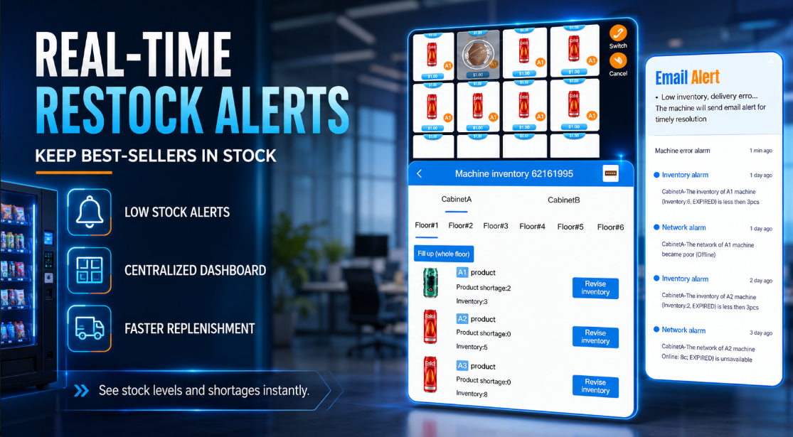 WEIMI Smart Snacks & Drinks Vending Machine with Cloud Management System for Office