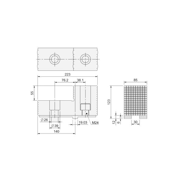 Maxila dura para o mandril da energia hidráulica