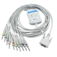 Banana 4,0 do IEC do Pin dos Leadwires 15 do cabo BA-902D ECG-FD07 ECG-9010K do tronco de Nihon Kohden Ekg