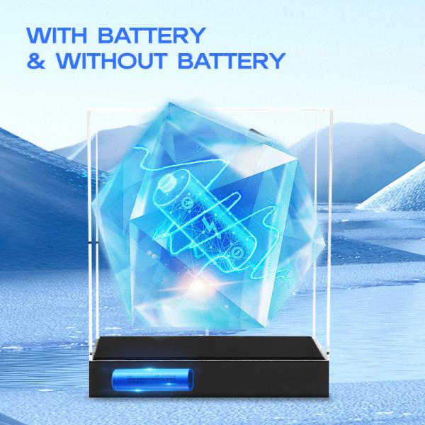 3D Hologram LED Fan Christmas 20CM High Resolution Acrylic Protective Cover Indoor Use Fast Delivery Supermarket Bar OEM