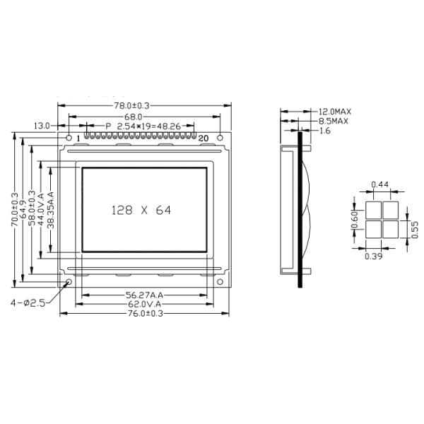Графический модуль дисплея COG SPI LCD STN Monochrome Lcd УДАРА