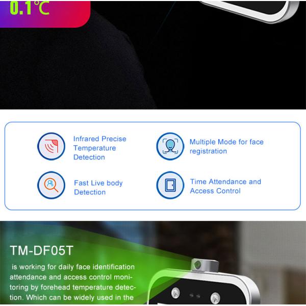 5 температура распознавания лиц дюйма HD TFT 1.0s TMDF05T AI