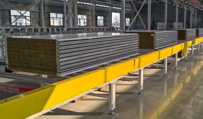 Fire Rated Rock Wool Sandwich Panel Color Steel Surface Workshop Sandwich Panel Mineral Wool