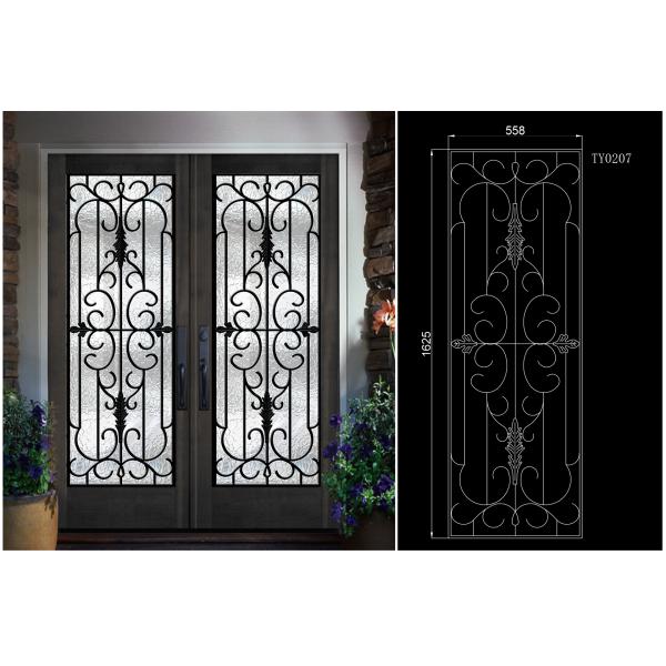 Домашнее Декратион закалило дюйм 22*64 чугунной двери стеклянный Силк экранируя