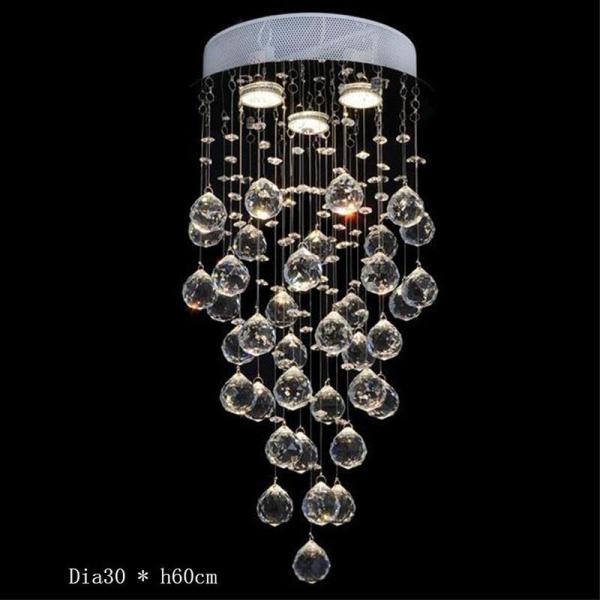 Modern Led K9 crystal chandelier lamp round lamp crystal glass chandelier light(WH-NC-31)