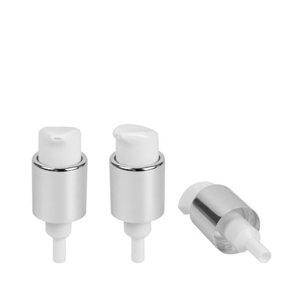 Twist Actuator Cream Lotion Pump Left Right Metallic Chrome Plastic Treatment Pump 24/410