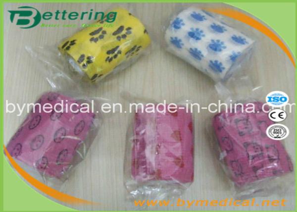 First Aid Care Cohesive Bandage Wrap , Colored Self Adhering Gauze Bandage