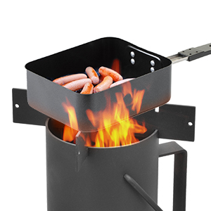 Большая топливная камера портативная кемпинговая плита для 3-5 человек Железный металл для приготовления пищи на открытом воздухе