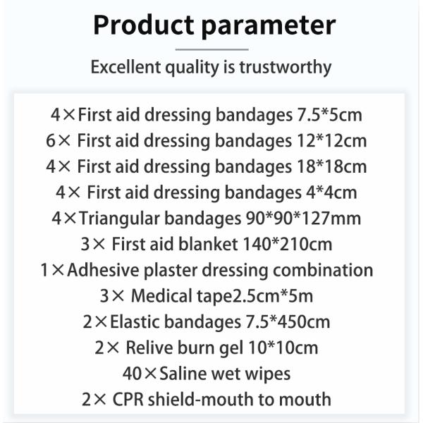 Mediano lugar de trabajo supervivencia HSE caja de emergencia médica kit británico estándar de primeros auxilios para 25-100 personas en el lugar de trabajo