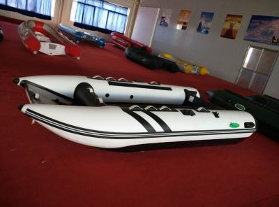 470 Cm Inflatable Catamaran Work Boat Alloy Floor High Speed With Air Bow