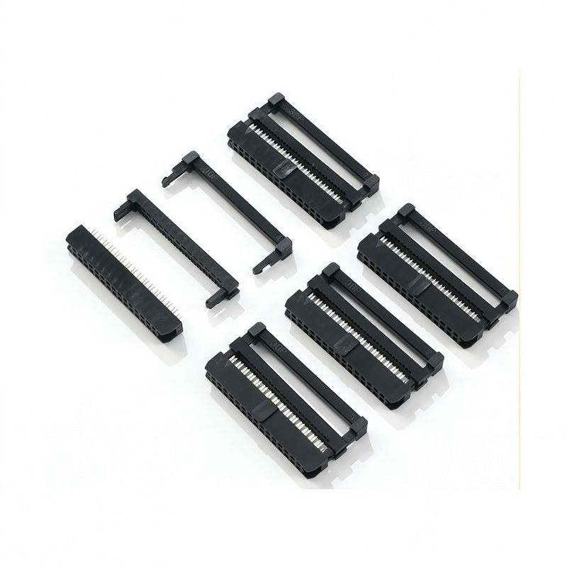 2.54mm Pitch IDC Ribbon Cable Connector with Back‑Lock, 2‑Piece & 3‑Piece Type Available