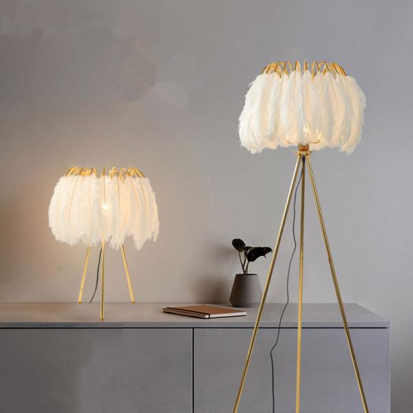 Modern Floor lamp for Living room Studio Bedroom Girl room feather lamp(WH-MFL-26)