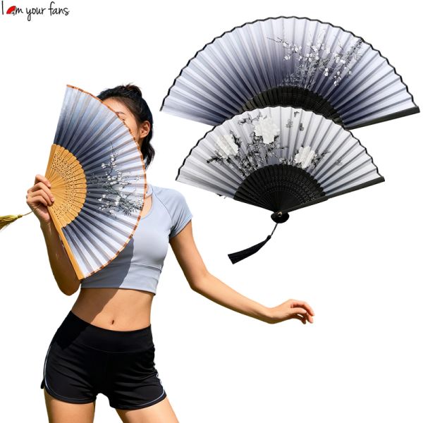 [I AM YOUR FANS] in Stock Personalized Wedding Hand Fan Bamboo Silk Fan