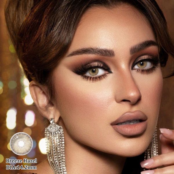 Millcreek Breeze Hazel 14.2mm Diameter Golden Hazel Core 8.5mm Base Curve Daily Disposable Colored Contact Lenses