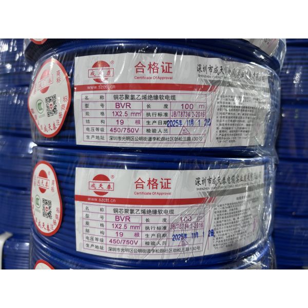 Standard Copper Conductor Building Wire 450 / 750V Delivery Length 100 Meters Per Coil