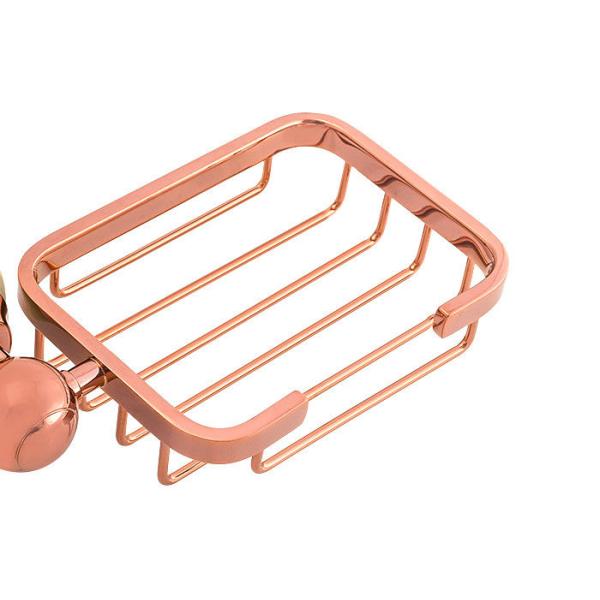 Аксессуары для ванной комнаты Стенная мыльная посуда латунь Розовое золото