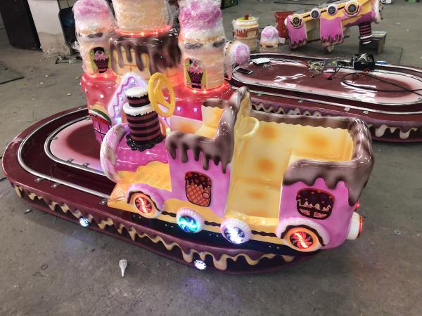 Coin Operated Kids Riding Machine /  Electronic Castle Rotation Train Go Round Carousel