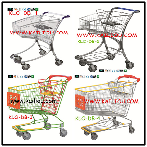 Colorfull Shopping Trolley with arclic advertisement board