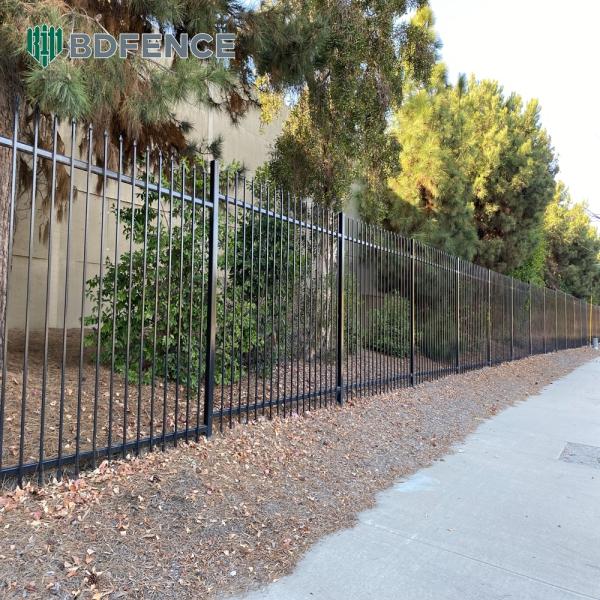 Grip-Enhanced Steel Powder Coated Tubular Fencing Non-Slip Surface