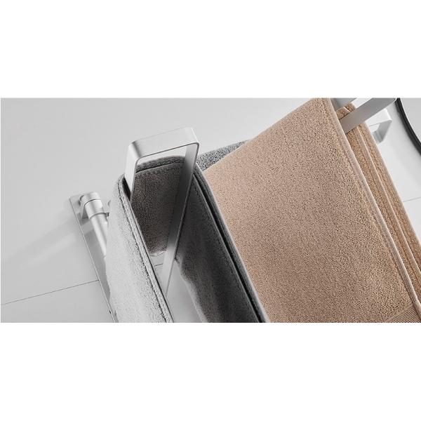 Aluminium Alloy 24cm Height Bathroom Towel Holder , 3 Tier Wall Mounted Towel Rack