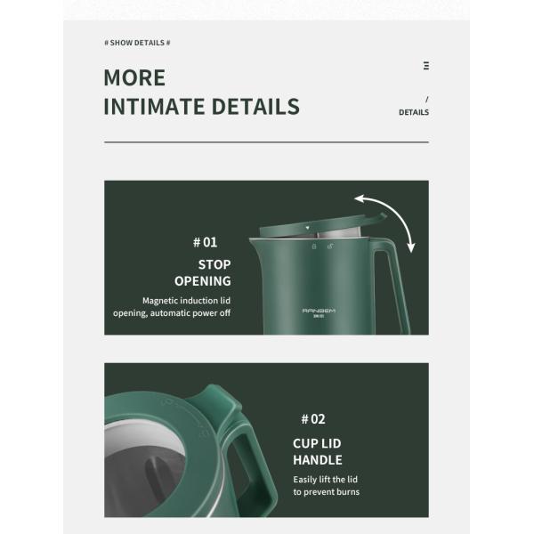 Small Automatic Choppers Meat Grinders Juicers 350ml 400W Filter Free Stirring 130W