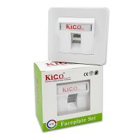 Kico Cat6 RJ45 1 Port Type 86*86 Network Faceplate Faceplate de parede com tomadas Keystone