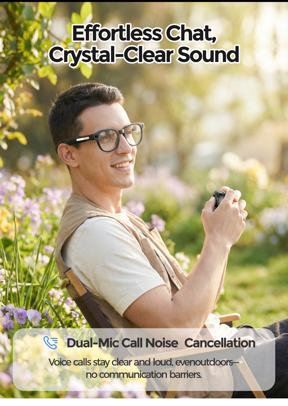 S1 New AI Smart Glasses Dual-Lens Display Translation AI Dialogue Assistant Action Photography