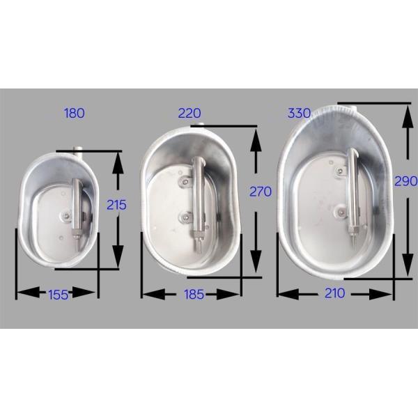 Round / Oval Pig Drinking Bowl 304 Stainless Steel Corrosion Resistance