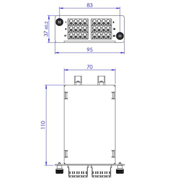 тип приложения ящика 24Ф СМ центра данных для интерфейса ЛК Унибоот ХД