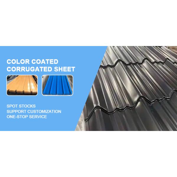 Customized Punching Service Z41-Z60 Coated Corrugated Steel Sheet in Various Colors