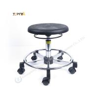 Chaise élévatrice de laboratoire noire réglable en hauteur avec pied en alliage d'aluminium