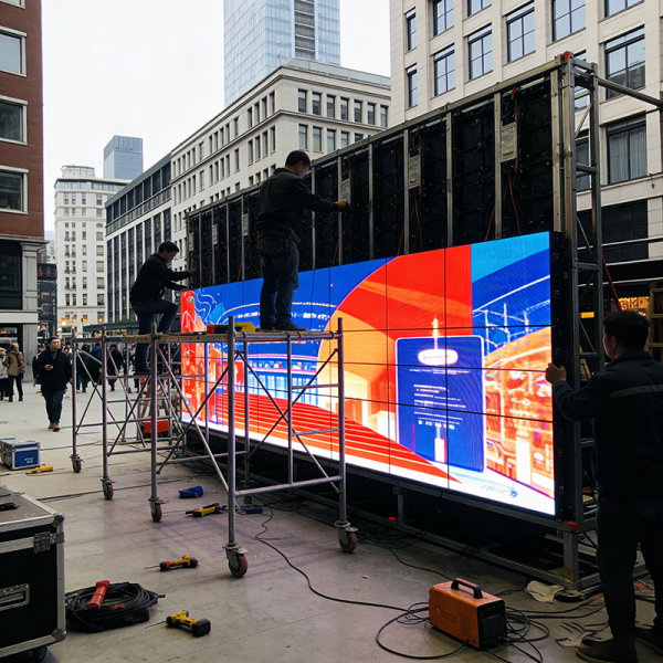 Factory Customizable on Demand Indoor Rental P2 P3.91, P4.81, P5.95, P6.25 Video Wall LED Display Screen Advertising Digital Billboard Display