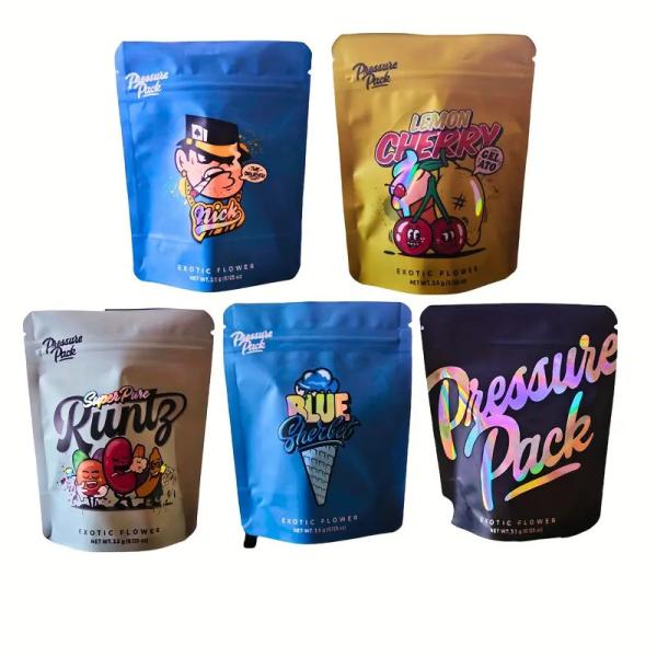 3.5 Mil Mylar Zipper Bag Puncture Resistant Snack Food Bags Heat Seal