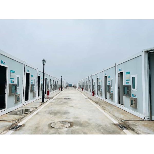 Customized Prefab Folding Container House Black Frame Extended Double Glazing