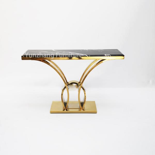 Набор комнаты прожития основания нержавеющей стали золота 201 таблицы консоли мрамора прямоугольника