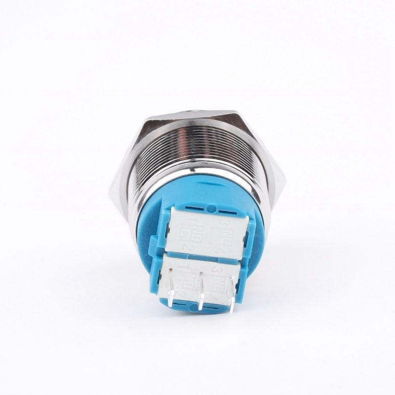 Self-Latching Stainless Steel Push Button Switch Waterproof IP66 IK09 22mm Max. Voltage 250v