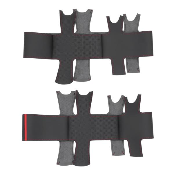 High quality customized hand stitching black leather steering wheel cover for Chevrolet Chevy Silverado 500 1999-2002
