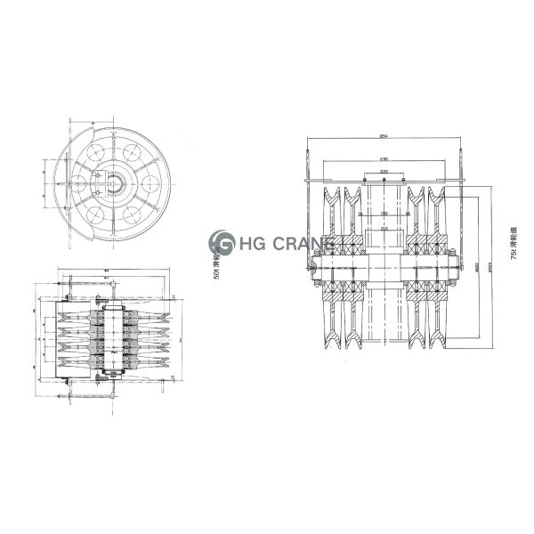 35# Cast Steel Heavy Duty Wire Rope Pulley and Crane Sheave with Customizable Size for Construction Lifting