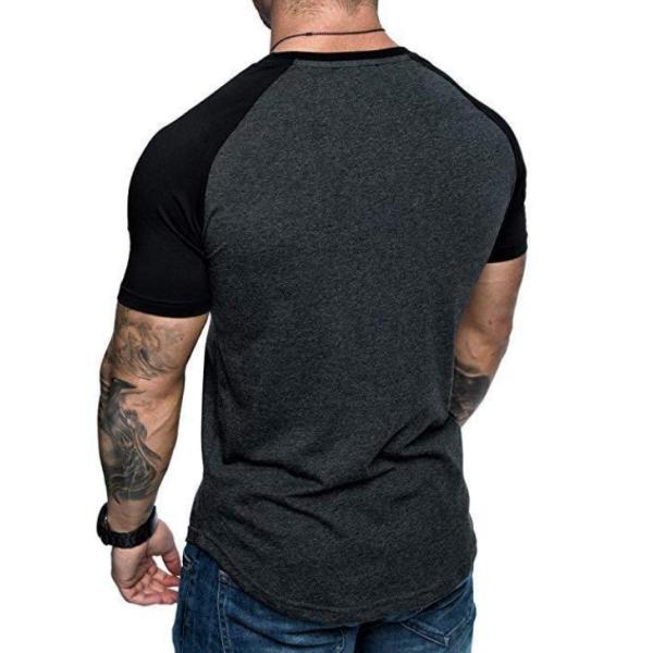 Рубашка рукавов краткости Colorblock Raglan футболки шеи экипажа людей изготовителя одежды небольшого количества